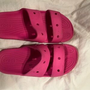 Pink Crocs Slide Sandals